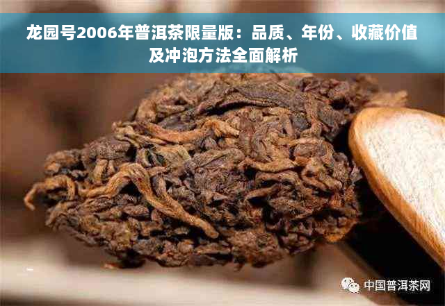 龙园号2006年普洱茶限量版：品质、年份、收藏价值及冲泡方法全面解析