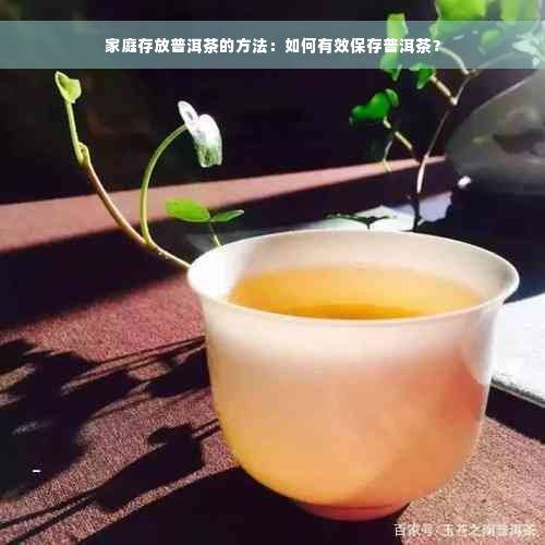 家庭存放普洱茶的方法：如何有效保存普洱茶？