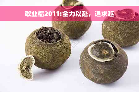 敬业福2011:全力以赴，追求越