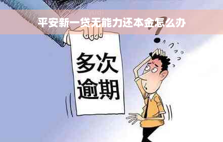 平安新一贷无能力还本金怎么办