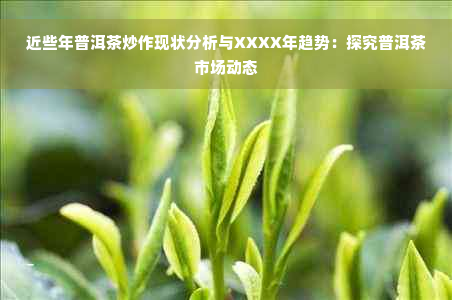 近些年普洱茶炒作现状分析与XXXX年趋势：探究普洱茶市场动态