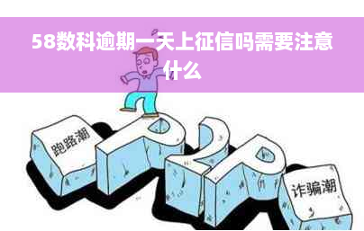 58数科逾期一天上征信吗需要注意什么