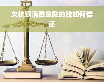 欠杭银消费金融的钱如何偿还