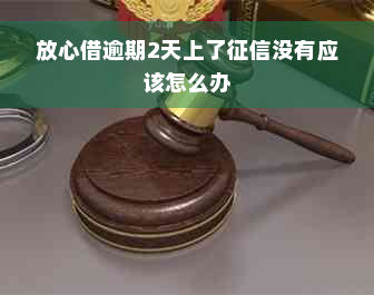 放心借逾期2天上了征信没有应该怎么办