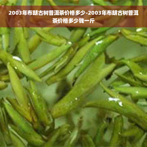 2003年布朗古树普洱茶价格多少-2003年布朗古树普洱茶价格多少钱一斤