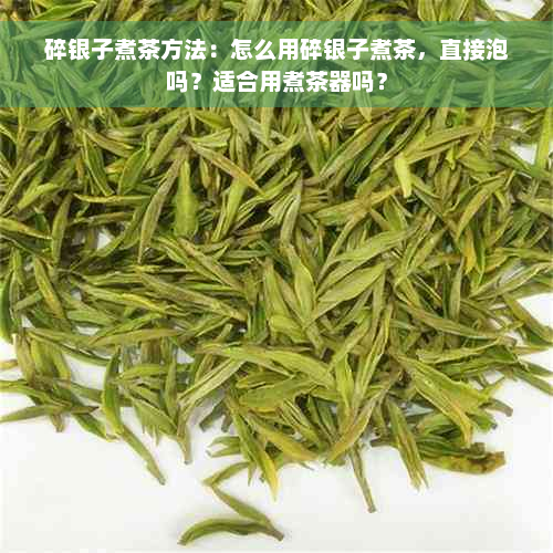 碎银子煮茶方法：怎么用碎银子煮茶，直接泡吗？适合用煮茶器吗？