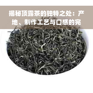 揭秘顶露茶的独特之处：产地、制作工艺与口感的完美融合