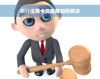 农行信用卡欠逾期如何解决