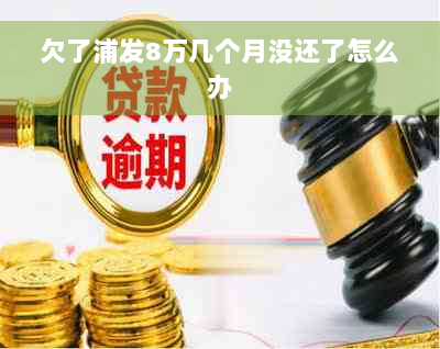 欠了浦发8万几个月没还了怎么办