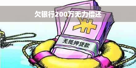 欠银行200万无力偿还