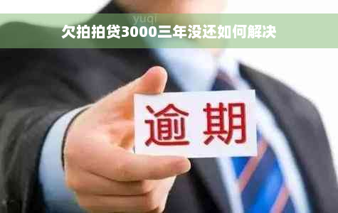 欠拍拍贷3000三年没还如何解决