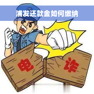 浦发还款金如何缴纳