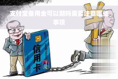 支付宝备用金可以期吗需要注意哪些事项