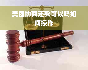 美团协商还款可以吗如何操作