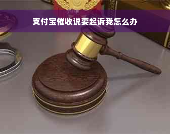 支付宝催收说要起诉我怎么办