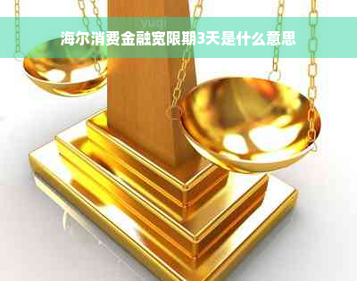 海尔消费金融宽限期3天是什么意思