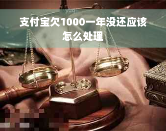 支付宝欠1000一年没还应该怎么处理