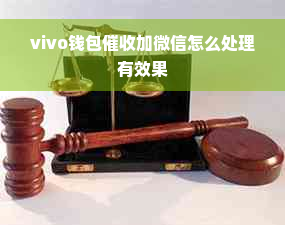 vivo钱包催收加微信怎么处理有效果