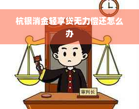 杭银消金轻享贷无力偿还怎么办