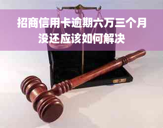 招商信用卡逾期六万三个月没还应该如何解决