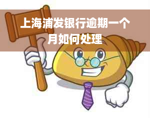 上海浦发银行逾期一个月如何处理