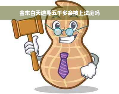 金东白天逾期五千多会被上法庭吗