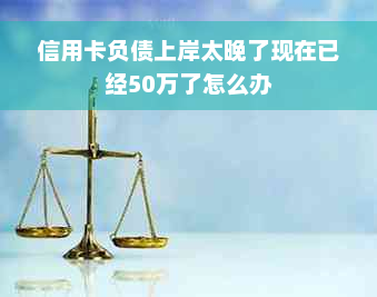 信用卡负债上岸太晚了现在已经50万了怎么办