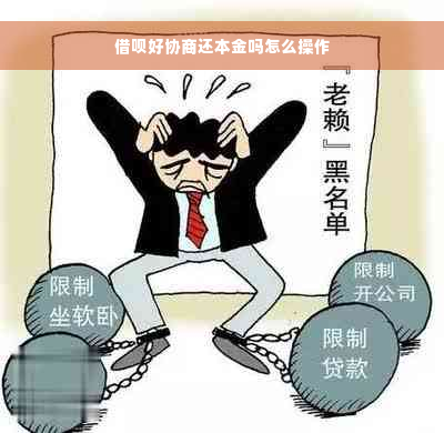 借呗好协商还本金吗怎么操作