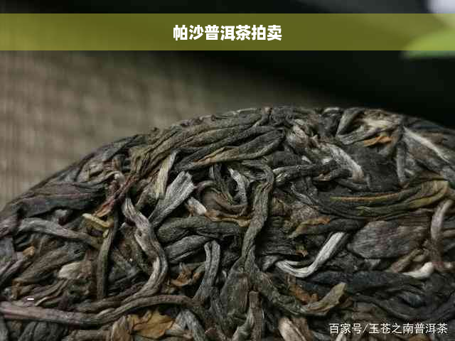 帕沙普洱茶拍卖