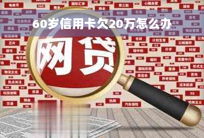 60岁信用卡欠20万怎么办