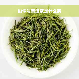 俊仲号普洱茶是什么茶