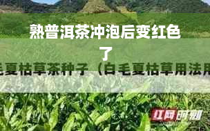 熟普洱茶冲泡后变红色了