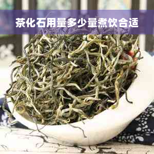 茶化石用量多少量煮饮合适