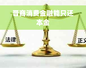 晋商消费金融能只还本金