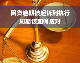 网贷逾期被起诉到执行周期该如何应对