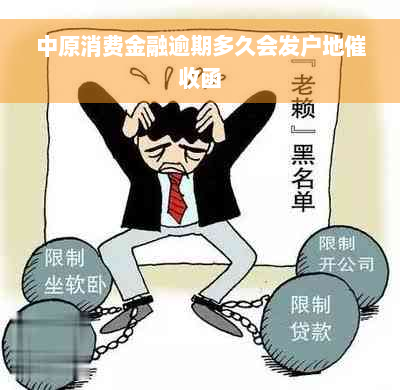 中原消费金融逾期多久会发户地催收函