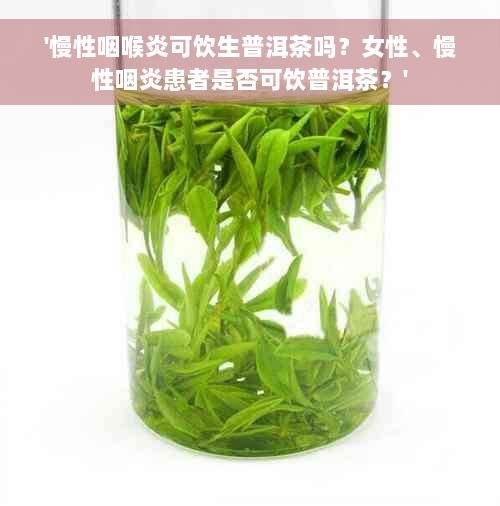 '慢性咽喉炎可饮生普洱茶吗？女性、慢性咽炎患者是否可饮普洱茶？'