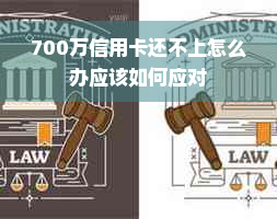 700万信用卡还不上怎么办应该如何应对