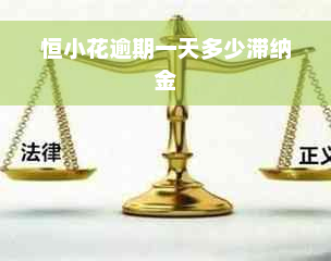 恒小花逾期一天多少滞纳金