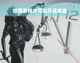 借呗怎样才可以只还本金