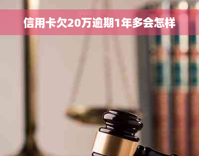 信用卡欠20万逾期1年多会怎样