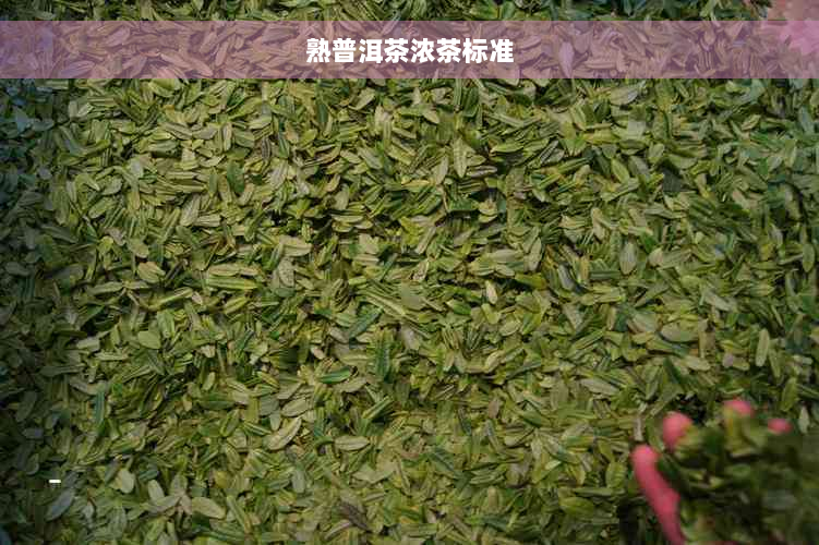 熟普洱茶浓茶标准