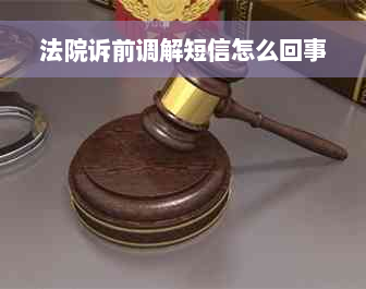 法院诉前调解短信怎么回事