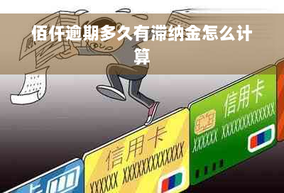 佰仟逾期多久有滞纳金怎么计算