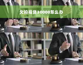 欠拍拍贷30000怎么办