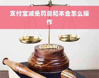 支付宝减免罚息和本金怎么操作