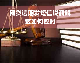 网贷逾期发短信说调解该如何应对