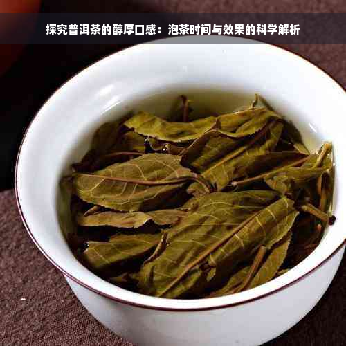 探究普洱茶的醇厚口感：泡茶时间与效果的科学解析