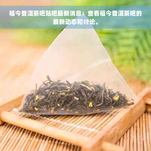 福今普洱茶吧贴吧最新消息：查看福今普洱茶吧的最新动态和讨论。