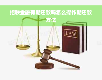 招联金融有期还款吗怎么操作期还款方法